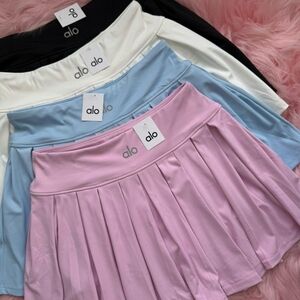 ALO Yoga Women's Skater Skirt - Black, White, Blue, Pink